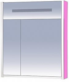 Misty Зеркало-шкаф для ванной Джулия 65 розовый – фотография-1