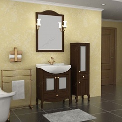 ASB-Woodline Зеркало для ванной Флоренция 65 бук тироль, массив ясеня – фотография-5