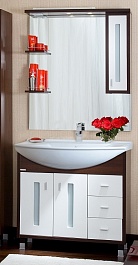 Бриклаер Мебель для ванной Бали 85 R венге – фотография-1