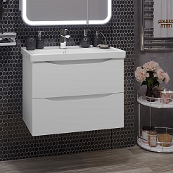 Opadiris Мебель для ванной Элеганс 70 подвесная белая матовая – фотография-4