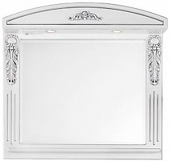 Водолей Зеркало "Версаль 95" белое/серебро – фотография-1