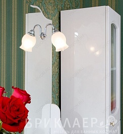 Бриклаер Зеркало для ванной Анна 90 белое – фотография-5