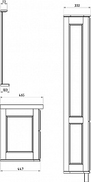 ASB-Woodline Мебель для ванной Прато 100 белый, патина серебро, массив ясеня – фотография-13