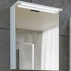 Бриклаер Зеркальный шкаф Кристалл 56 белый – фотография-2