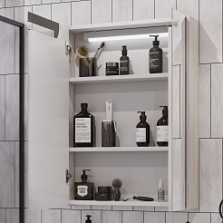 Акватон Мебель для ванной Верди Pro 60 подвесная белая/ясень фабрик – фотография-14