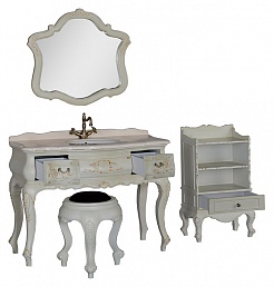 Demax Мебель для ванной "Флоренция 120" перламутр (171636) – фотография-3