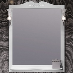 Opadiris Зеркало для ванной Брунелла 80 белое матовое – фотография-1