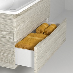 Водолей Мебель для ванной Adel 100 подвесная ореховый дубослив светлый – фотография-2