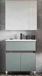 Акватон Мебель для ванной Форест 75 дуб рошелье/сумеречный голубой – фотография-1