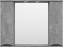Misty Зеркальный шкаф Атлантик 100 серый камень – фотография-1