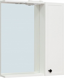 Runo Зеркальный шкаф Римини 65 R белый – фотография-1