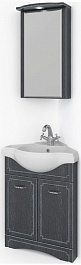 Какса-а Мебель для ванной Патина угловая черная с белым – фотография-1