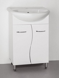 Style Line Мебель для ванной Эко Стандарт №12 55 (Уют) с ЗШ Лилия белая – фотография-3