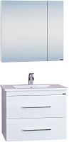 СанТа Мебель для ванной Вегас 65 подвесная с зеркальным шкафом Стандарт 70 белая