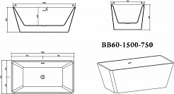 BelBagno Акриловая ванна BB60-1500-750 150x75 – фотография-6
