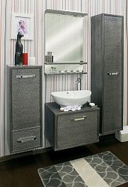 Sanflor Мебель для ванной Румба 60 венге, патина серебро – фотография-2