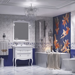 Opadiris Зеркало для ванной Валери 85 белое матовое – фотография-3