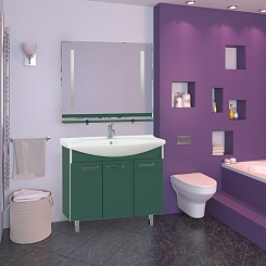 Misty Зеркало для ванной Джулия 105 зеленое – фотография-3