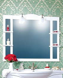 Бриклаер Зеркало для ванной Анна 120 белое – фотография-1
