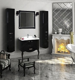 Акватон Мебель для ванной Венеция 75 черная – фотография-2