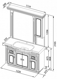 Aquanet Мебель для ванной Фредерика 125 (170097) – фотография-6