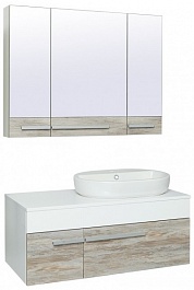 Runo Мебель для ванной Вудлайн 100 (Caspia 60 OVAL) – фотография-1