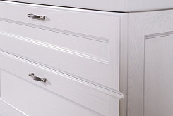 ASB-Woodline Мебель для ванной Прато 100 белый, патина серебро, массив ясеня – фотография-4