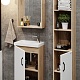 Onika Мебель для ванной Тимбер 45 L белая матовая/дуб сонома – фотография-21