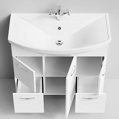 Водолей Мебель для ванной Колумбия 85 R белый – фотография-6