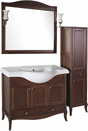 ASB-Woodline Мебель для ванной Салерно 105 антикварный орех, массив ясеня – фотография-9