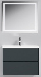 Am.Pm Мебель для ванной Gem 75 графит матовый, с 2 ящиками – фотография-1