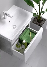 Aqwella Мебель для ванной Smart 50 бетон светлый – фотография-2