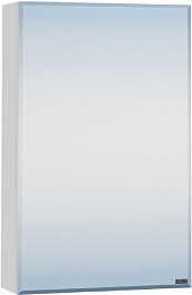 СанТа Зеркальный шкаф Стандарт 45 фацет белый – фотография-1