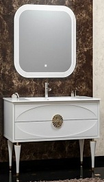  Мебель для ванной Ибица 120 белый/золото – фотография-1