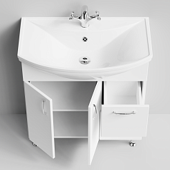 Водолей Мебель для ванной Колумбия 75 R белый – фотография-7