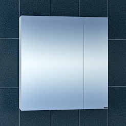 СанТа Мебель для ванной Вегас 65 подвесная с зеркальным шкафом Стандарт 70 белая – фотография-8