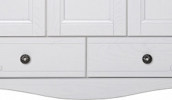 ASB-Woodline Мебель для ванной Салерно 80 белый/патина серебро, массив ясеня – фотография-5