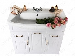 Водолей Мебель для ванной Капри 90 венге с б/к – фотография-4