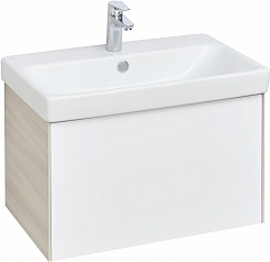 Акватон Мебель для ванной Асти 70 ясень шимо/белая – фотография-3