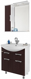 Водолей Мебель для ванной Лира 75 L с ящиками венге – фотография-1