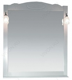 Бриклаер Зеркало для ванной "Лаура 90" белое – фотография-1