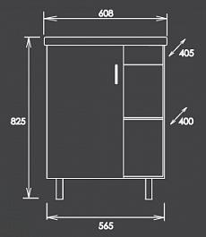Onika Мебель для ванной Тимбер 60 серый /дуб сонома – фотография-2