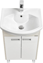 Акватон Мебель для ванной Бекка Pro 50 с зеркалом белая/дуб сомерсет – фотография-3