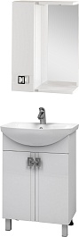 Mixline Мебель для ванной Квадро 55 L белая – фотография-1