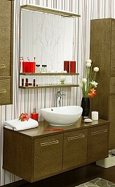 Sanflor Мебель для ванной Румба 120 венге, патина золото – фотография-1