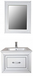 Атолл Мебель для ванной Валери 60 белая/серебро – фотография-1
