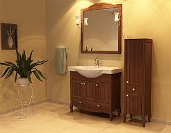 ASB-Woodline Зеркало для ванной Флоренция 85 бук тироль, массив ясеня – фотография-4