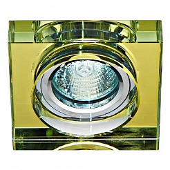 Feron Встраиваемый светильник Декоративное стекло 8180-2 желтый,серебро – фотография-1