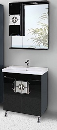 Onika Мебель для ванной "Флорена-Квадро 70" L черная – фотография-1