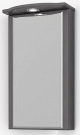 Какса-а Зеркало-шкаф угловой Патина серый с черным – фотография-1